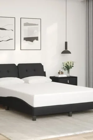 Giroletto senza Materasso Zadar Nero 140x190 cm in Similpelle 3208177 Offerta Speciale