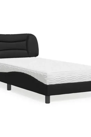 Letto con Materasso Hvar Nero 100x200 cm in Similpelle 3208703 Compra Oggi Stesso