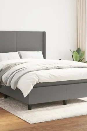 Giroletto a Molle con Materasso Grigio Scuro 140x190 cm Tessuto 3131266 Bestseller