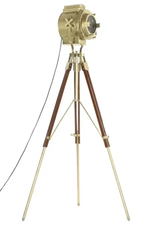 Esclusivo Lampada da Terra a Treppiede Legno Massello di Mango 193 cm 286204