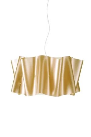 Sospensione Moderna Folio Polilux ® New Gold E Metallo Cromo 1 Luce E27 D60Cm Scelto Dai Clienti