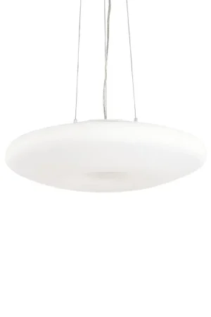 Quantità Limitata Sospensione Moderna Glory Vetro Bianco 3 Luci E27 D50Cm