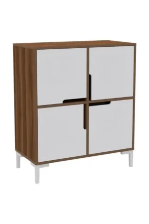Subito Disponibile Scarpiera 4 scomparti noce bianco Wind Tower 90x45xh.90 cm