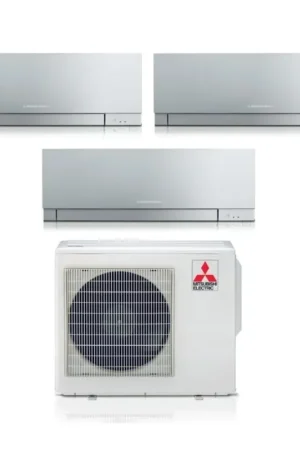 Nuova Collezione Condizionatore Mitsubishi Electric Trial Split Kirigamine Zen Silver 9000+12000+18000 con MXZ-3F68VF R-32 Wi-Fi Integrato