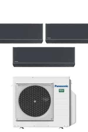 A Buon Prezzo Condizionatore Trial Split Panasonic Etherea Dark 7+7+12 con CU-3Z68TBE R-32 Wi-Fi Integrato