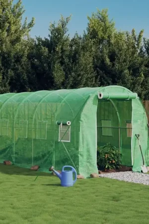 Quantità Limitata Serra con Telaio in Acciaio Verde 12 m² 6x2x2 m 3188018