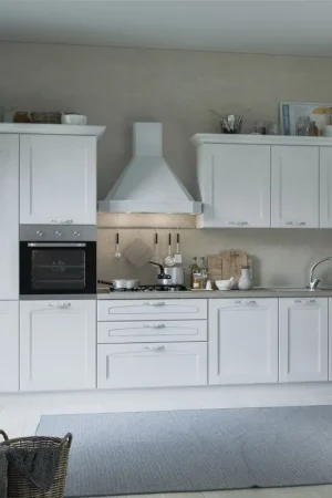 Cucina 360 bianca top ceramica Sara Alma sinistra Novità