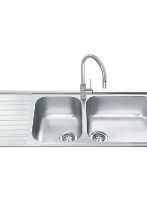 Lavello incasso semifilo 2 vasche e gocciolatoio sinistro 116x50 Smeg LGM116S inox Offerta Speciale