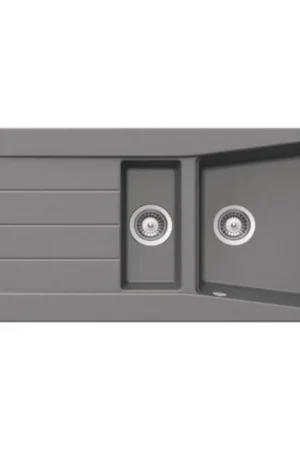 Quantità Limitata Lavello incasso 2 vasche e gocciolatoio reversibile 100x50 Smeg LS102T titanio
