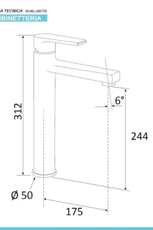 Set miscelatori lavabo alto e bidet spazzolato Mariani serie Artic Ultima Occasione