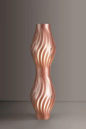 A Buon Prezzo Piantana Moderna Helios Polilux ® Rame 2 Luci E27 H123Cm