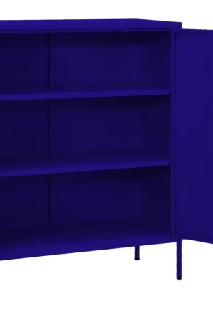 Affare Armadietto Blu Marino 80x35x101,5 cm in Acciaio 336163