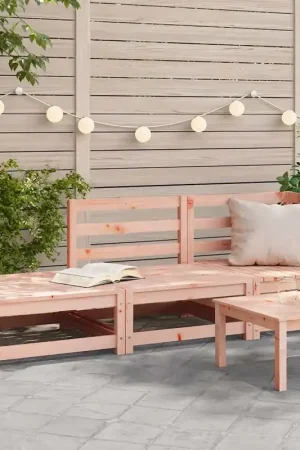A Buon Prezzo Divano Giardino con Poggiapiedi 2 Posti Legno Massello Douglas