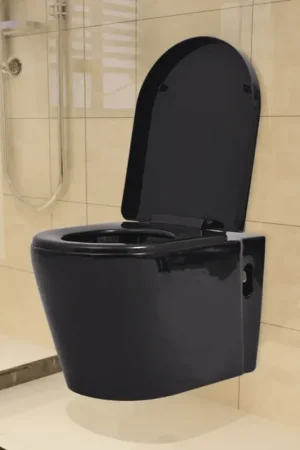 WC Sospeso in Ceramica Nera 244271 Professionale