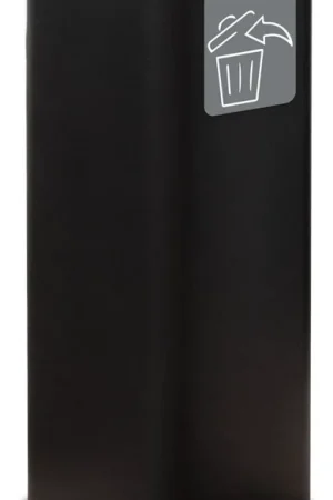 Vendita Finale Pattumiera Per Raccolta Rifiuti 30x30xh80 cm In Acciaio Verniciato con Pittogramma Magnetico Nero