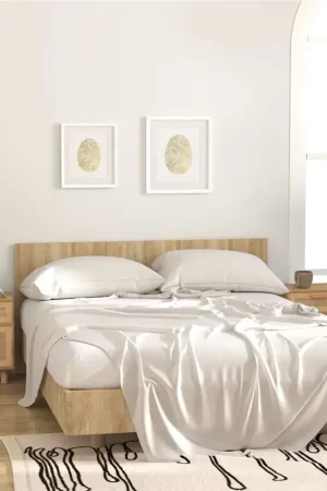 A Buon Prezzo Comodini 2 pz Marroni Legno Massello di Pino e Rattan Naturale 345611