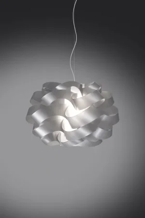 Affare Sospensione Moderna Cloud Polilux ® Argento E Metallo Cromo 1 Luce E27