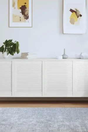 Ante a Lamelle 4 pz Bianche 69x59,4 cm in Legno di Pino 151168 Promozione