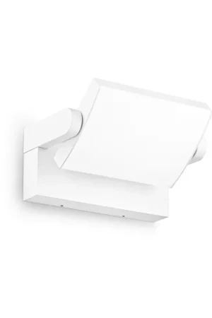 Subito Disponibile Applique Moderna Swipe Alluminio Bianco Led 20,5W 3000K Luce Calda