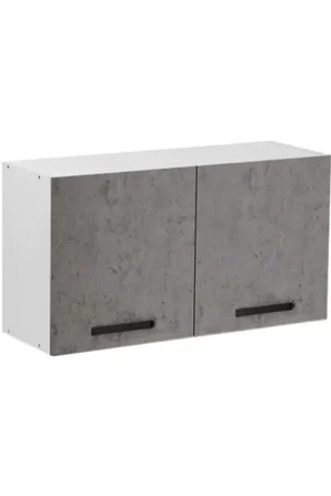 Acquista Ora Pensile sopracappa grigio cemento con 2 ante da cucina Cm 90x32xh49