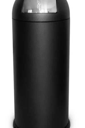 Ultime Pezzi Pattumiera Per Raccolta Rifiuti Ø35xh92 cm da Interno In Acciaio Verniciato Nero