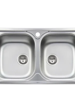 Vendita Finale Lavello Incasso Acciaio Inox 2 Vasche Cm 86