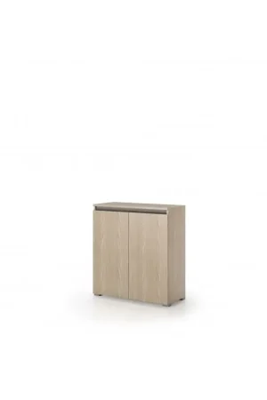 Acquista Ora Mobile multiuso 2 ante con maniglia a gola e 3 ripiani regolabili olmo 80x37x102 cm - Terraneo