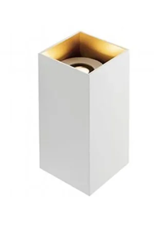 Applique Da Esterno Moderna Tower Alluminio E Vetro Bianco E Oro Led 6,6W 3000K Promozione Esclusiva