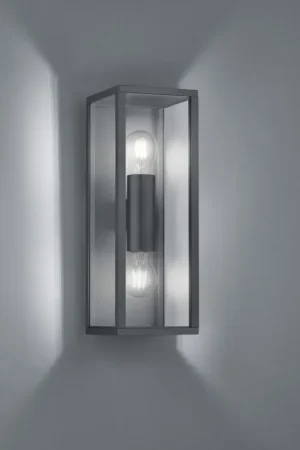 A Buon Prezzo Applique Garonne Antracite Doppia Luce Sopra e Sotto IP44 Trio Lighting