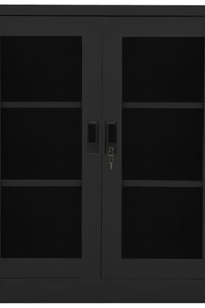 A Buon Prezzo Armadio per Ufficio Antracite 90x40x105 cm in Acciaio 335937
