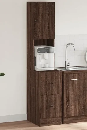 A Buon Prezzo Mobile da Cucina Rovere Marrone 35x50x180 cm Legno Multistrato 840764