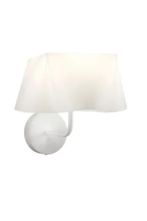A Buon Prezzo Applique Moderna Wanda Polilux ® Bianco E Metallo 1 Luce E14