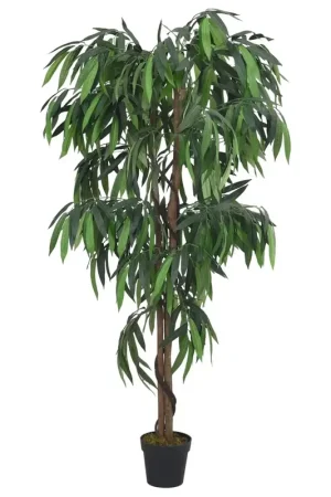 Albero Mango Artificiale 1050 Foglie 200 cm Verde 359034 Promozione
