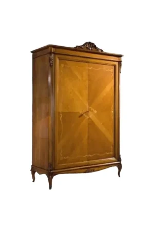 Armadio 2 porte classico in legno finitura bassano l.132 p.59 h.202 - Mobili 2G Più Venduto