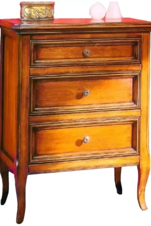 A Buon Prezzo Comodino classico in legno 3 cassetti finitura bassano l.55 p.36 h.70 - Mobili 2G