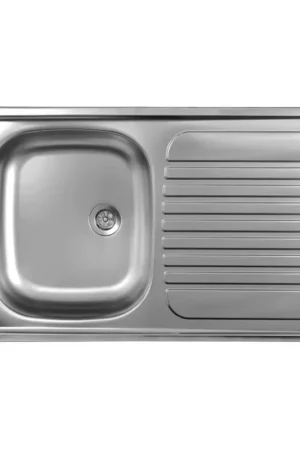 Acquista Ora Lavello cucina vasca acciaio inox da incasso gocciolatoio dx 50x79 cm(N273DX35) EFFEZ