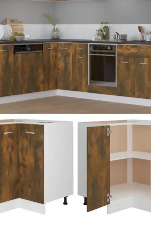 Armadietto Cucina “Lyon” Rovere Fumo 75,5x75,5x81,5 cm 815582 Non Perdere