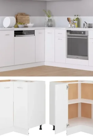 Armadio Angolare “Lyon” Bianco 75,5x75,5x81,5 cm 802489 Ultimissimo Modello