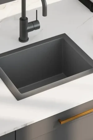 A Buon Prezzo Lavello da Cucina Lavorato a Mano Nero Acciaio Inox 51507