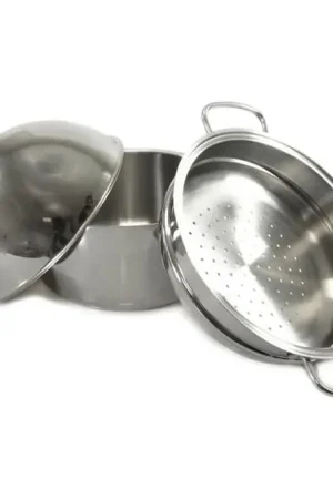 Gnali GNA600224 Realterm Vaporiera 3 Pezzi Acciaio Inox 18 Cromo 24 cm colore Cromo Lucido Occasione