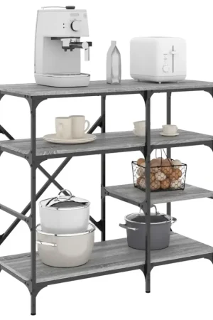 Affare Mobile Cucina Grigio Sonoma 90x40x84 cm Multistrato e Metallo 845424