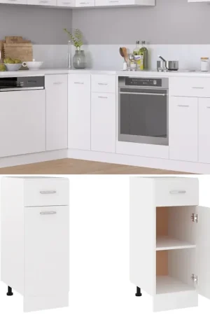 Armadio con Cassetto “Lyon” Bianco 30x46x81,5 cm 801204 Offerta Limitata