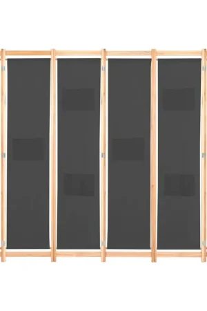 Divisorio a 6 Pannelli Grigio 240x170x4 cm in Tessuto 248178 Offerta